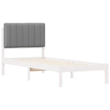 Bed Frame with Upholstered Headboard Light Grey 80 x 200 cm 878083