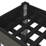 Garden Raised Bed with Shelf Grey 150x50x75 cm WPC 362571