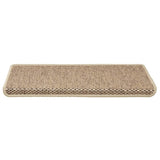 Stair Mats Self-adhesive Sisal-Look 30 pcs 65x21x4 cm Sand 3365891