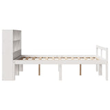 Bookcase Bed without Mattress White 140x200 cm Solid Wood Pine 3322017