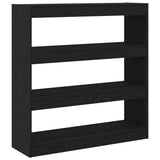 Book Cabinet Black Oak 100 x 30 x 103 cm Engineered Wood 862726