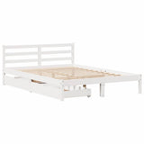 Bed Frame without Mattress White 120x190 cm Small Double Solid Wood Pine 3301529