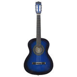 8 Piece Classical Guitar Beginner Set Blue 3/4 36 70117