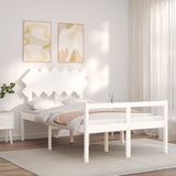 Senior Bed without Mattress White Double Solid Wood 3195522