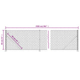 Chain Link Fence with Flange Green 0.8x25 m 153944