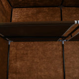 Wardrobe with Compartments and Rods Brown 150x45x175 cm Fabric 282454
