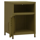 Nightstand Olive Green 35x35x51 cm Steel 336216