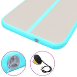 Inflatable Gymnastics Mat with Pump 600x100x10 cm PVC Green 91923