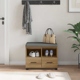 Hall Bench with Cushion with Drawer Artisan Oak 60 x 38 x 46 cm 891455