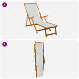 Folding Sun Lounger 2 pcs 3 Position Solid Eucalyptus Wood 3407822