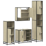 4 Piece Bathroom Furniture Set Sonoma Oak Engineered Wood 3301236