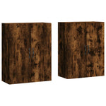 Wall Mounted Cabinets 2 pcs Smoked Oak Engineered Wood 3197894