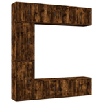 7 Piece TV Cabinet Set Smoked Oak Engineered Wood 3188651