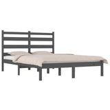 3103670 Bed Frame without Mattress Grey Solid Wood 200x200 cm
