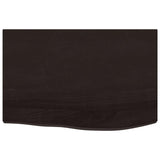 Bathroom Countertop Dark Brown 60x40x cm Treated Solid Wood 3156202
