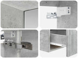 Bathroom Cabinet Set 5 pcs Concrete Grey Engineered Wood 3406394