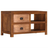 ZNTS Coffee Table with 2 Drawers 90x40x50 cm Solid Mango Wood 247940