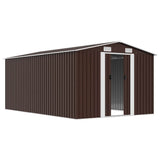 Garden Shed Brown Galvanised steel Large Durable Garden Shed 143347