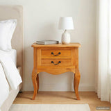 Side Table Natural 60.5 x 30 x 61 cm Solid Mahogany Wood 42009941