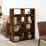 Room Divider Smoked Oak100x33x125.5 cm Engineered Wood 3309523