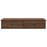 ZNTS Wall Shelf with Drawers Brown Oak 100x37.5x19 cm Engineered Wood 859965