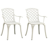 Bistro Set White Cast Aluminium Medium Tough Bistro Set Round 3070582