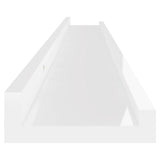 Wall Shelves 4 pcs High Gloss White 100x9x3 cm 326656