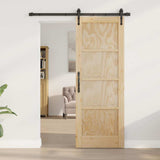 Sliding Door ORKDAL Brown 73.5 x 198.5 cm Solid Pine Wood 3333774
