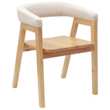 Dining Chairs 2 pcs Natural 54 x 57 x 73 cm Solid Rubber Wood 42020423