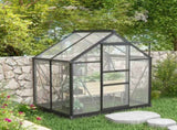 6 x 4ft Polycarbonate Greenhouse, Large Walk-In Green House with Slide Door and Window, Garden T3398P377664
