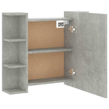 Mirror Cabinet with LED Concrete Grey 70x16,5x60 cm 808877