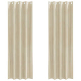 Blackout Curtains 2 pcs Cream 140 x 260 cm Velvet 4107182