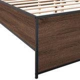 Bed Frame without Mattress Brown Oak 140x190 cm 3279901