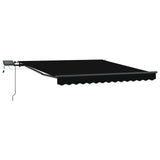 Retractable Awning Black 300 x 250 cm Fabric 3330038