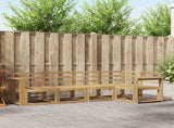 Outdoor Sofa Set 5 pcs White Solid Acacia Wood 3387633