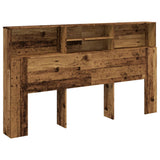 Headboard Cabinet Old Wood 180x19x103.5 cm Engineered Wood 856872