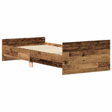 Bed Frame without Mattress Old Wood 90x200 cm Engineered Wood 857474