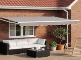 Electric Retractable Awning Light Grey and White 3.5 x 2 m 3419907
