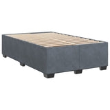 Box Spring Bed with Mattress Dark Grey 120x190 cm Small Double Velvet 3290853