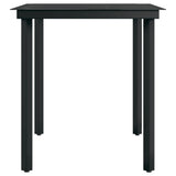 Garden Dining Set Grey and black 3099391