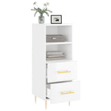 Sideboard High Gloss White 34.5x34x90 cm Engineered Wood 828654