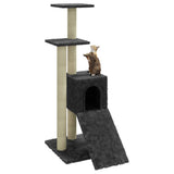 Cat Tree with Sisal Scratching Posts Dark Grey 92 cm 171514