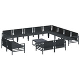 Garden Sofa Set Anthracite Steel 3379037