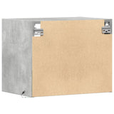 ZNTS Wall-mounted Bedside Cabinet with LED Lights Concrete Grey 852067