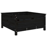 Garden Planter Black 82.5x82.5x39 cm Solid Wood Pine 825300
