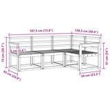 Outdoor Sofa Set 4 pcs Natural Solid Acacia Wood 3366312