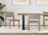 Dining Chair 2 pcs Kubu Rattan Kubu Grey 46 x 55 x 84 cm 42012424