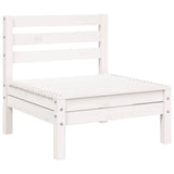 Garden Sofa White Solid pine wood 3-seater Modular Garden Sofa 838034
