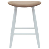 Dining Chairs 2 pcs White 46 x 37 x 63 cm Solid Rubber Wood 42020463