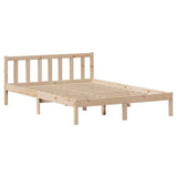 Bed Frame without Mattress 150x200 cm King Size Solid Wood Pine 3301477